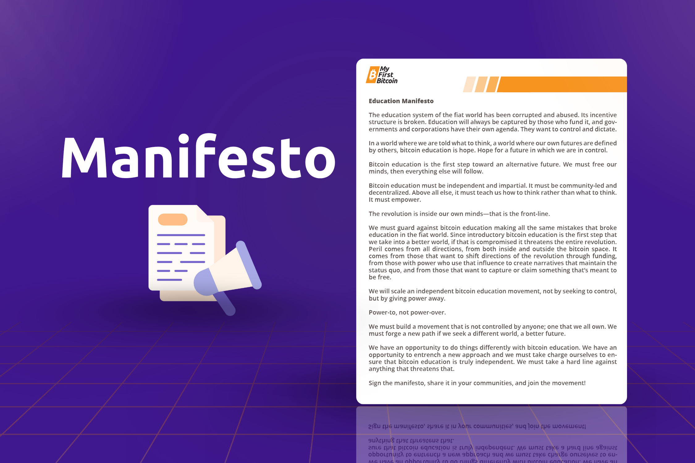 Education Manifesto